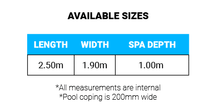 Spa sizes