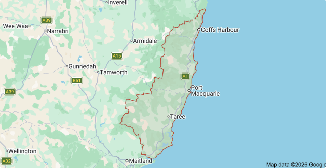 Port Pools By Design service area from Forster to Coffs Harbour