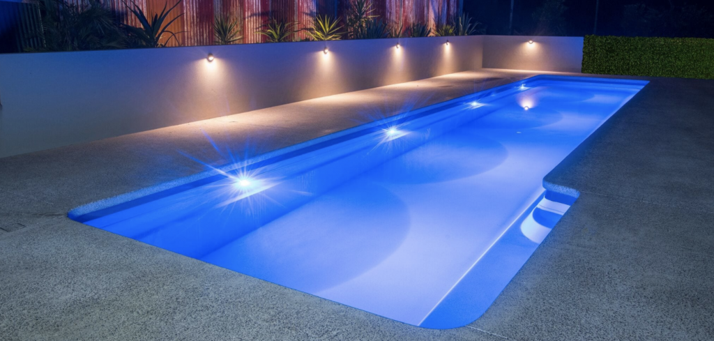 Port Pools by Design Lap pool with nightlights